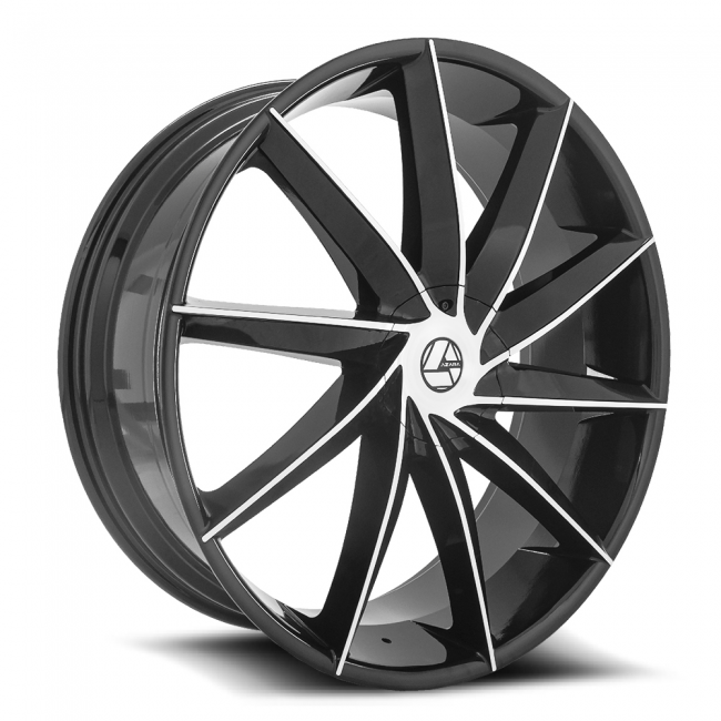 Azara Aza-506 28x9.5 6x135 6x139.7 +25 Cb 87.1 Black Machined-dt 6x132
